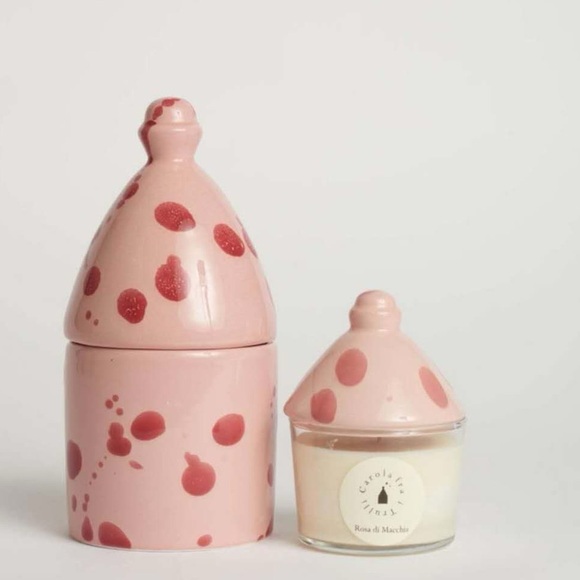 Trullo Ceramic Candle Holder Jar and Scented Candle Set New in box Made In Italy - Picture 2 of 7